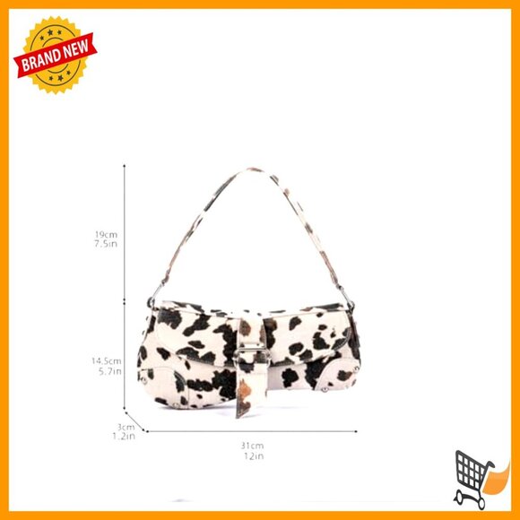 Leopard Print Y2k Bag - Etsy Retro Y2K Leopard Print Shoulder Bag Denim Top Handle Buckle Clutch